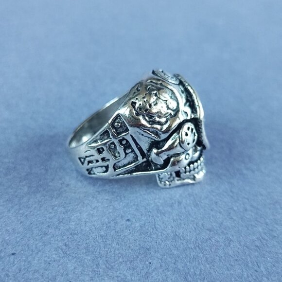 💀 Mechanical Steampunk Skull Ring – Unisex Size 10 (Brand New) - Picture 3 of 5